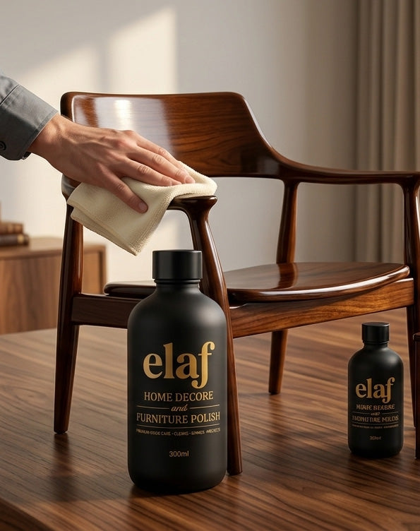 Elaf 2-in-1 Furniture Polish + Shiner (300ml + 500ml Combo) | Mega Wood Restoration Kit